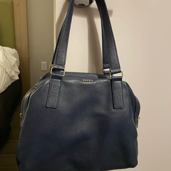 Fossil blue pebble leather satchel - Picture 12 of 12